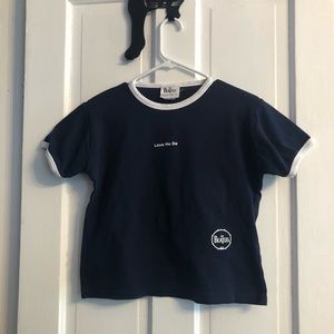 Navy Blue Beatles Baby Tee from 2005